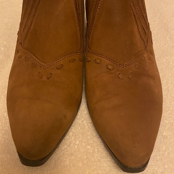 Brown Suede Leather " Rodeo"  Bootie. - Picture 2 of 7